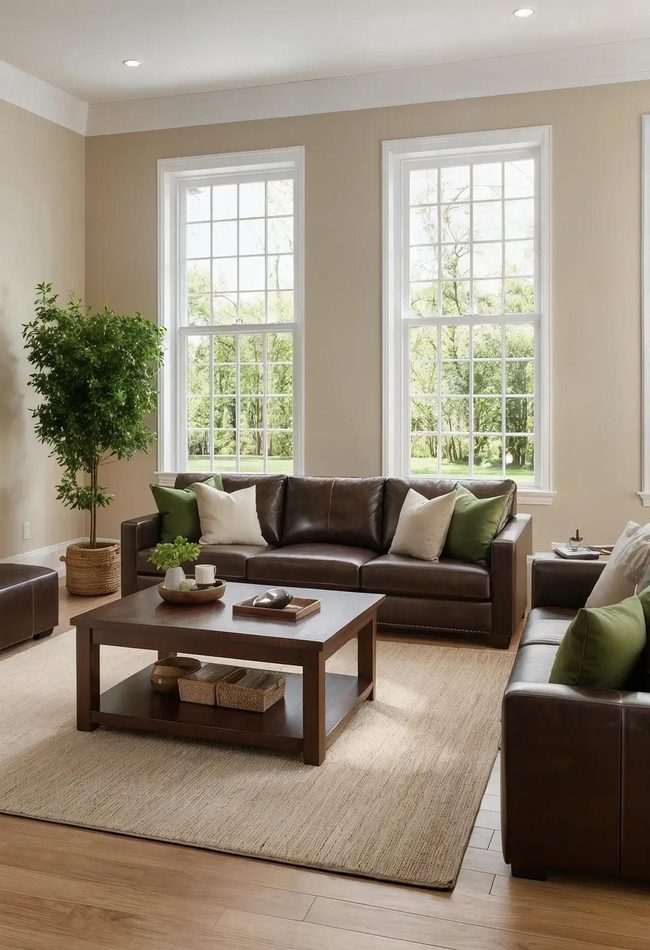 Dark Brown Sofa Gentle Neutral Foundation