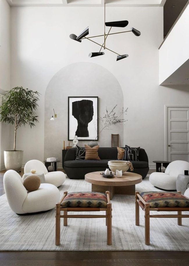 Curved Upholstered Chairs Modern Statement