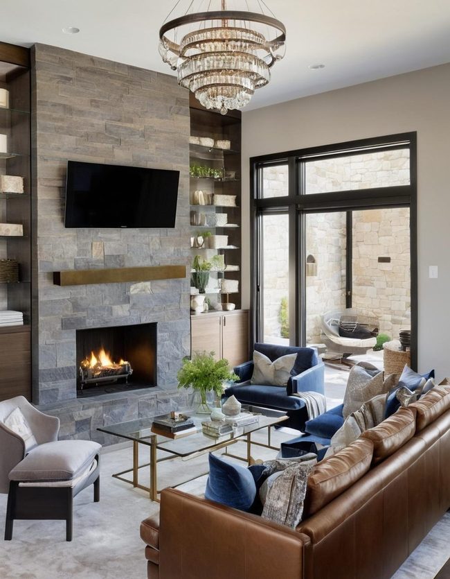 Mixed Materials Lounge Focal Point