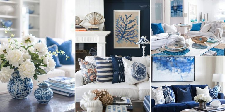 8873785 Blue & White Living Room Decor Ideas