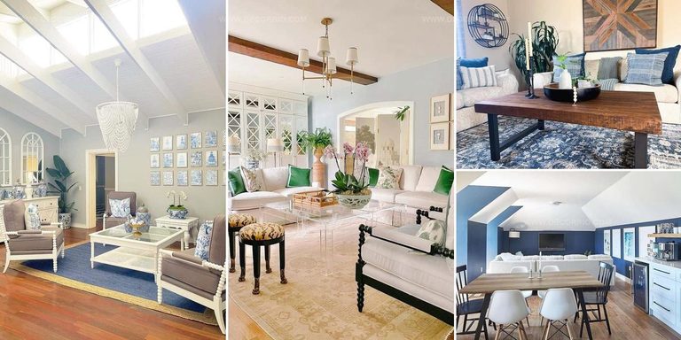 1118574 Crisp Blue And White Living Room Ideas