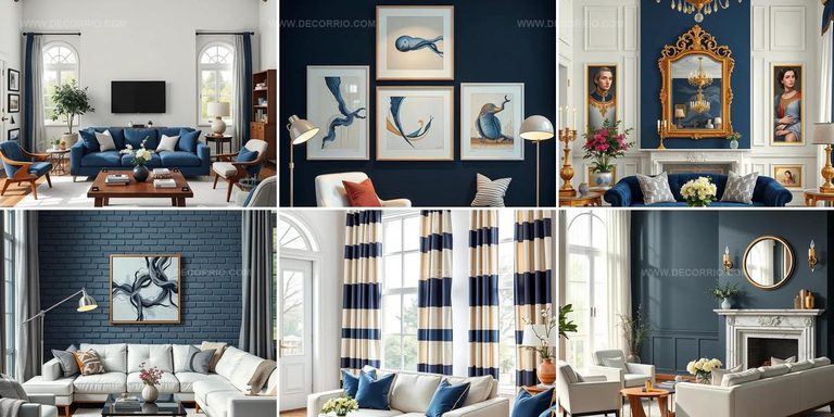 4972208 Navy and White Living Room Ideas