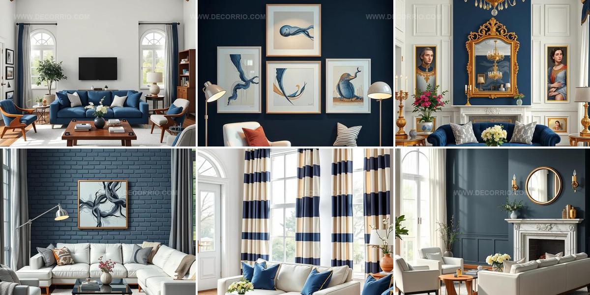 4972208 Navy and White Living Room Ideas