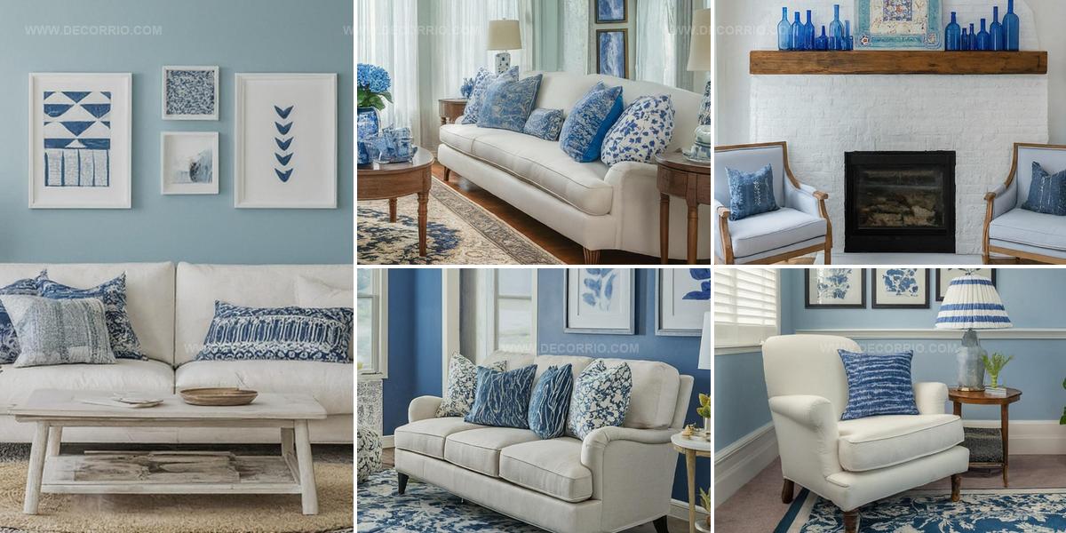 6294706 Neat Blue and White Living Room Ideas