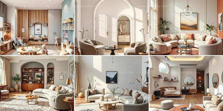 2727182 Corner-Free Bedroom and Living Room Furniture Ideas