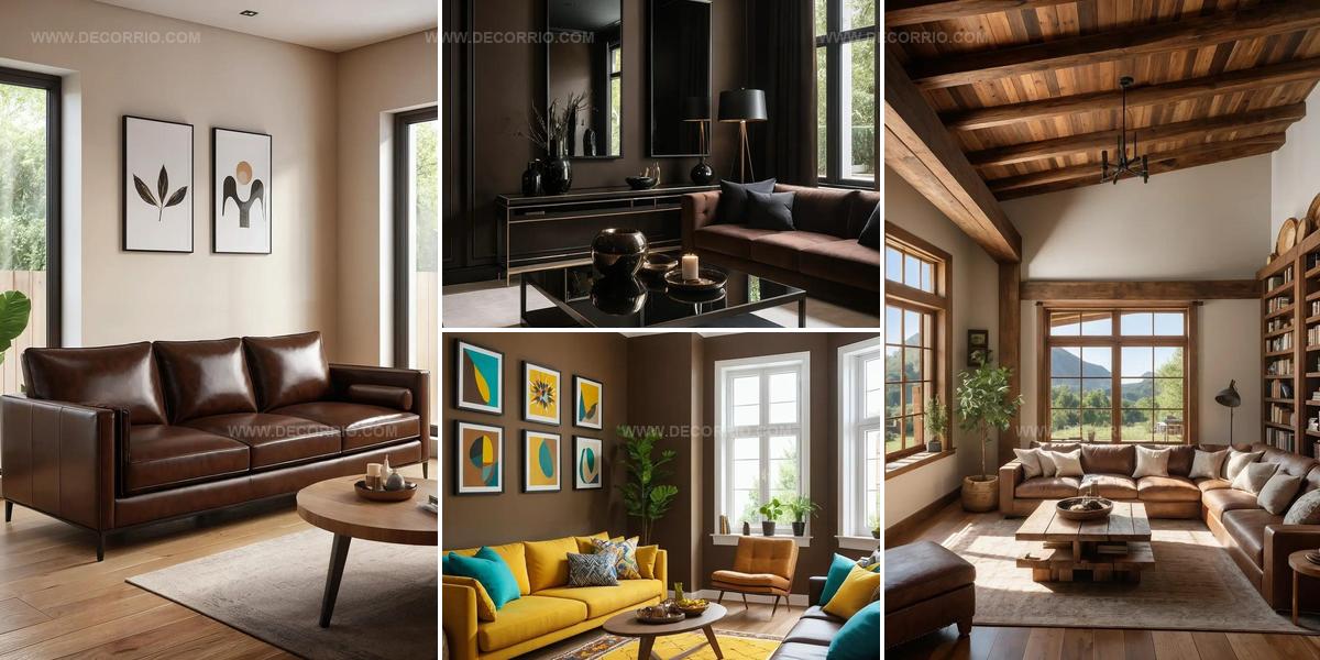 8913162 Floral Stylish Brown Living Room Ideas