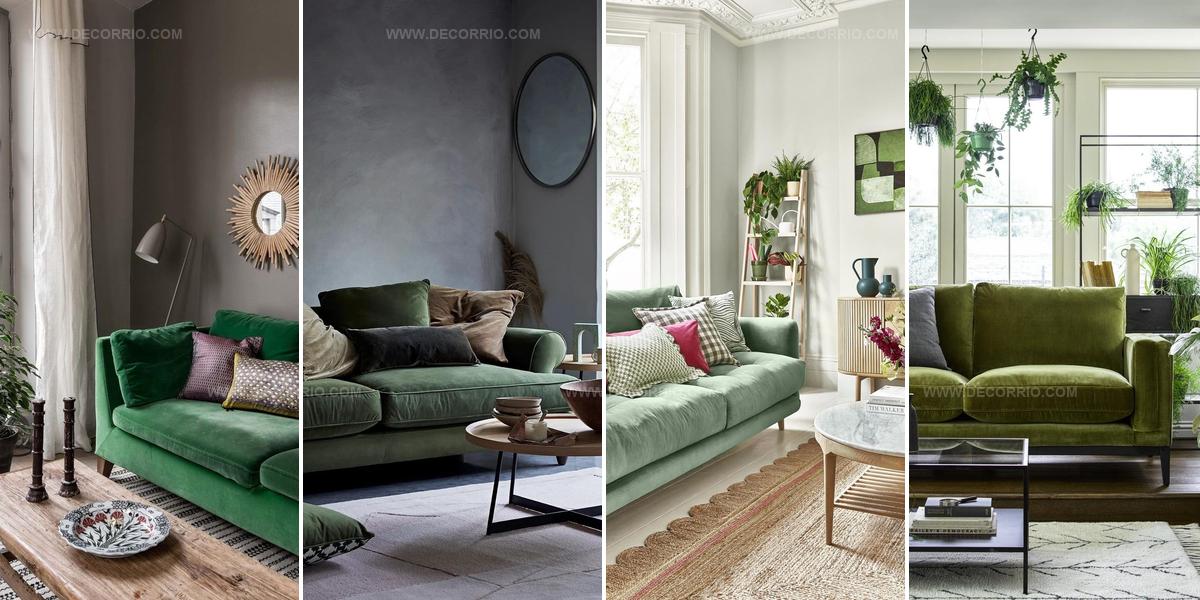 3343146 Rich Green Sofa Living Room Ideas