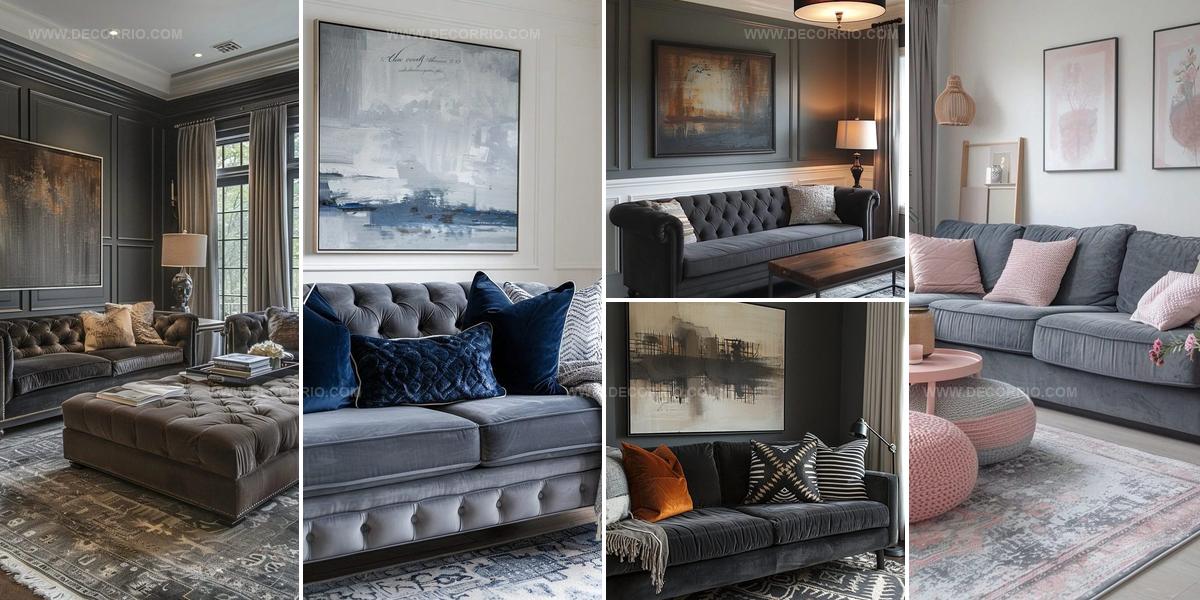 7009095 Dark Grey Couch Living Room Concepts