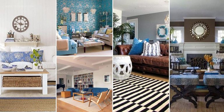 1342441 Brown And Blue Living Room Inspiration