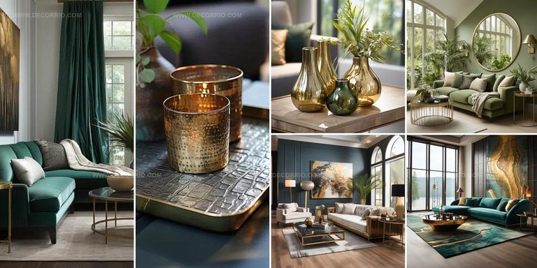 1195824 Emerald Green And Gold Living Room Ideas