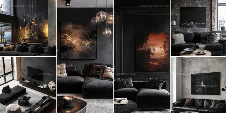 5322259 Black Sofa Living Room Decor ideas