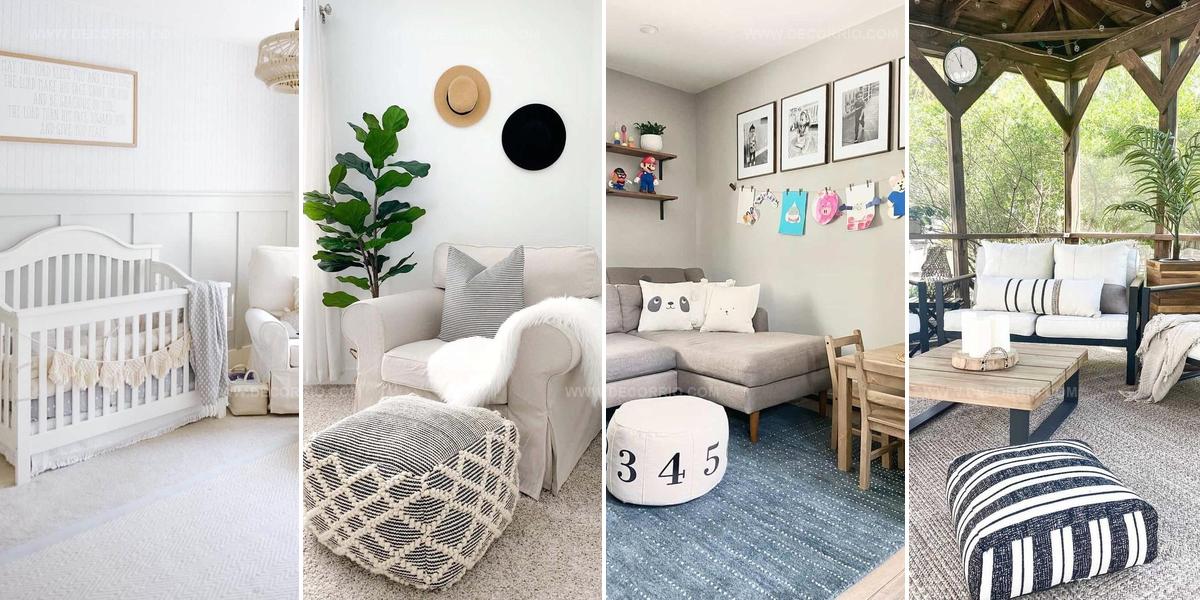 5741375 Black And White Pouf Ottoman Ideas