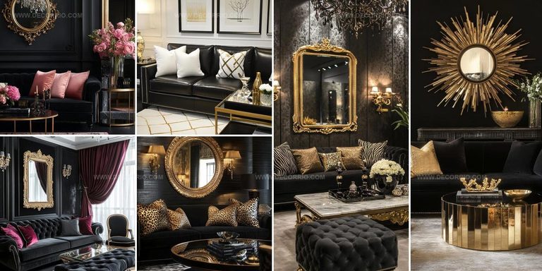 5490384 Polished Black And Gold Living Room Ideas