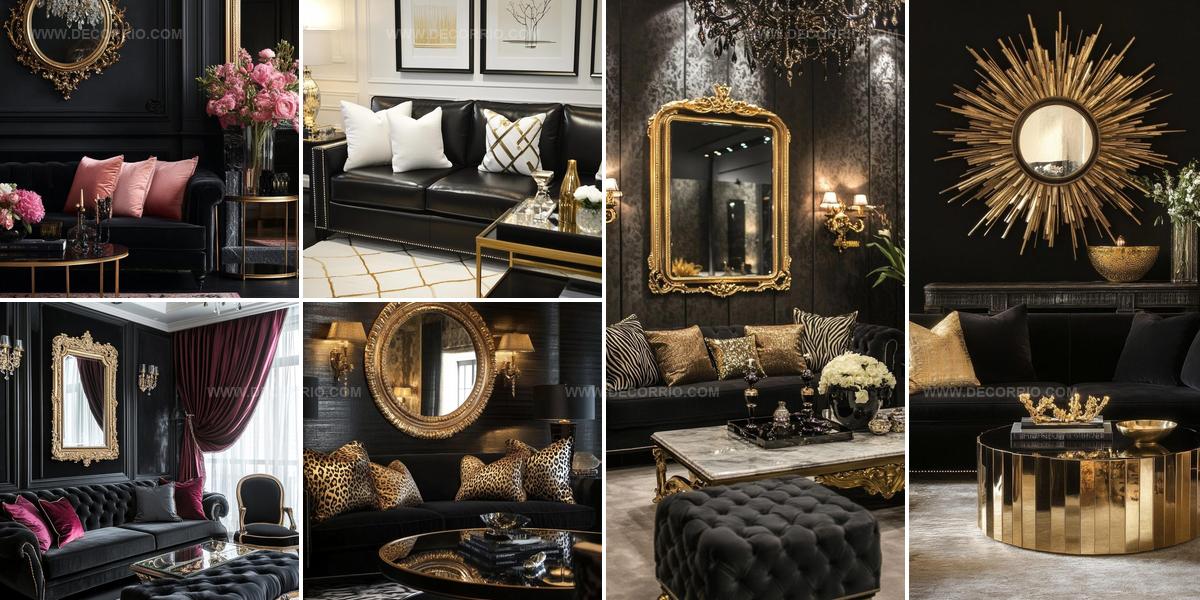 5490384 Polished Black And Gold Living Room Ideas