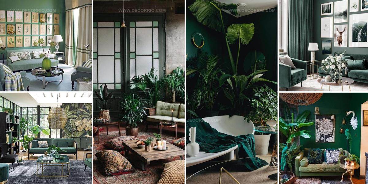 2219284 Natural Green Living Room Decor Ideas