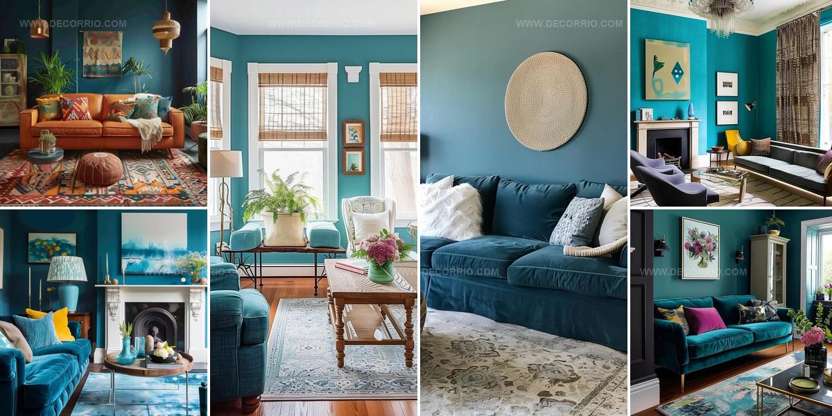 6062812 Practical Teal Living Room Ideas