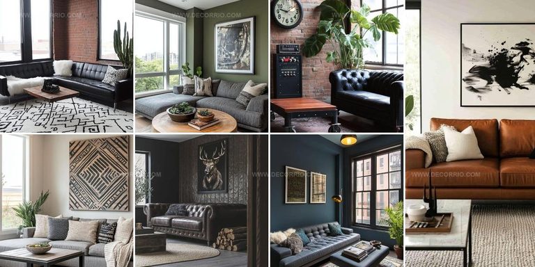 7187486 Bold Masculine Living Room Ideas