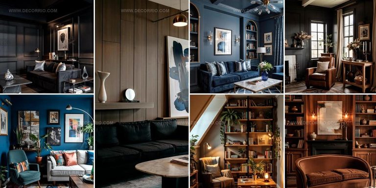 4836657 Fireside Moody Living Room Decor Ideas