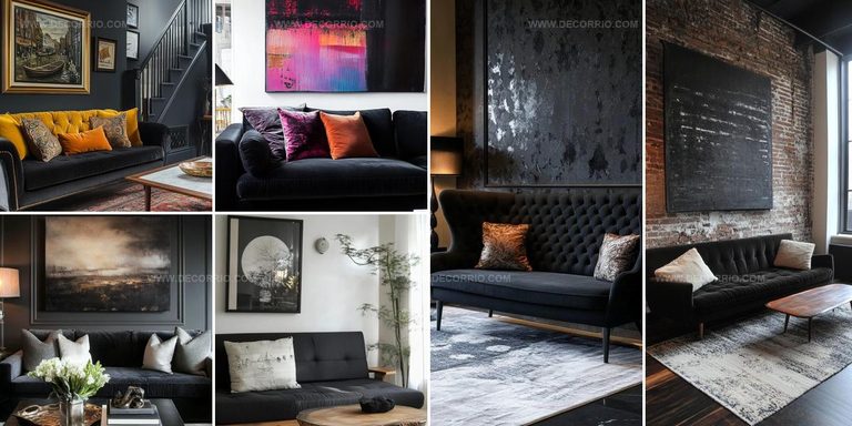3594903 Bold Black Sofa Living Room Decor Ideas