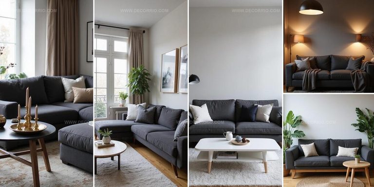 7545620 Relaxed Dark Grey Couch Living Room Ideas