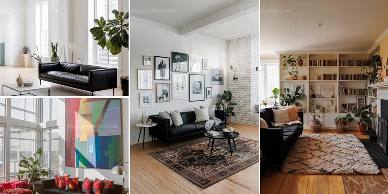 4378826 Black Couch Living Room Interiors