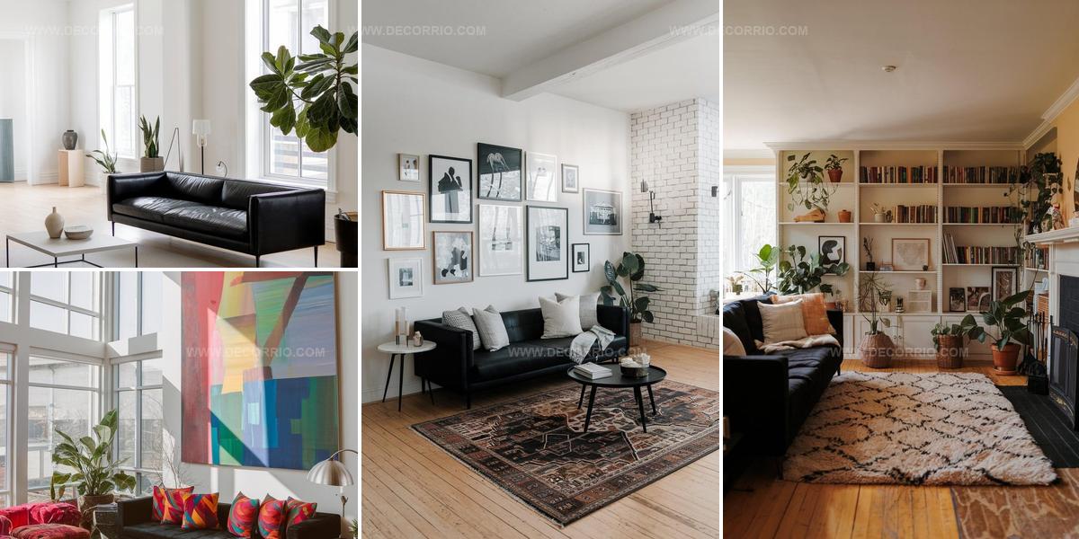 4378826 Black Couch Living Room Interiors