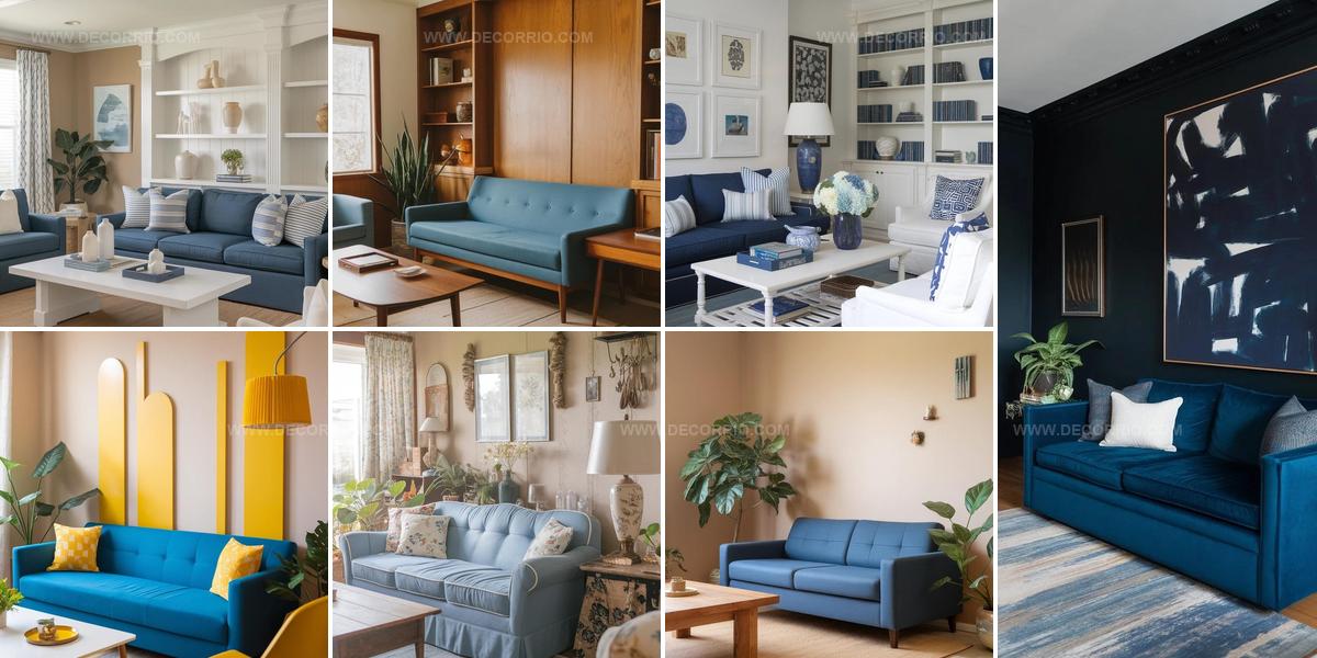 2075912 Stylish Blue Couch Living Room Ideas