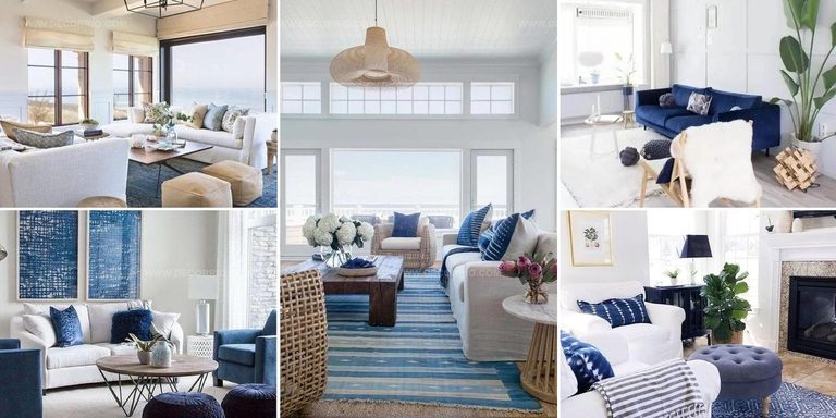 7120634 Blue And White Living Room Decor Ideas