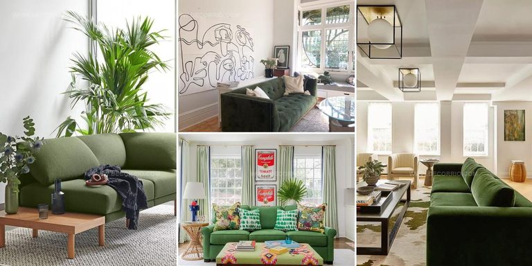 4999516 Relaxed Green Couch Living Room Ideas