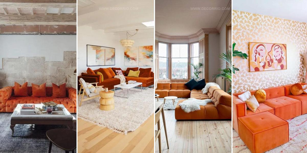 3745324 Orange Sofa Living Room Styles