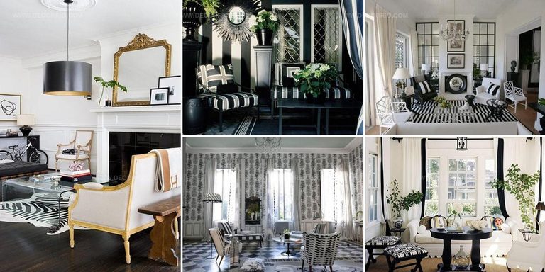4536353 Black And White Traditional Living Rooms