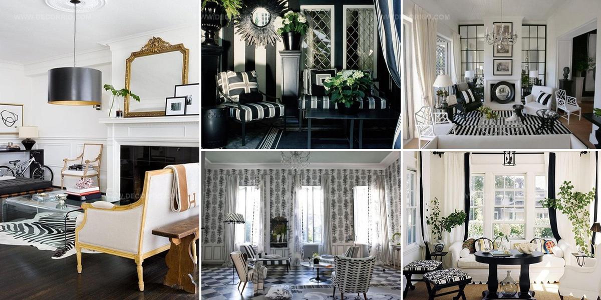 4536353 Black And White Traditional Living Rooms