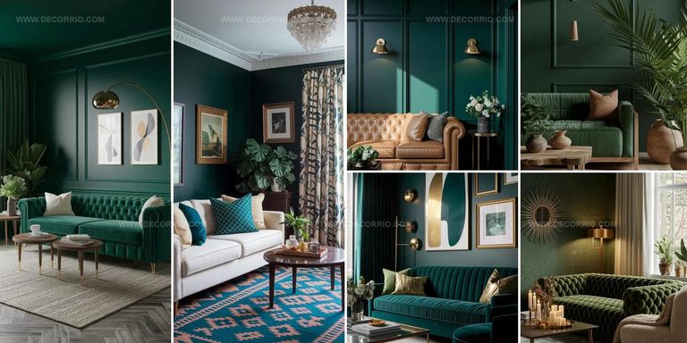 9595006 Detailed Dark Green Living Room Ideas