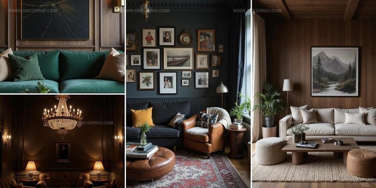 7838003 Homey Dark and Moody Living Room Ideas