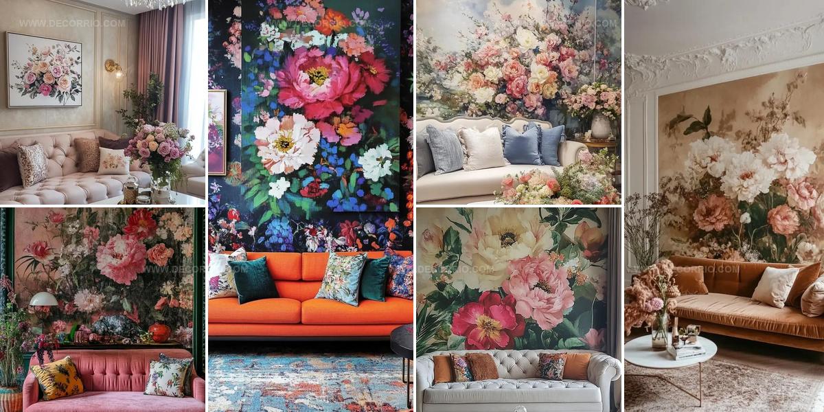 5608341 Floral Living Room Decor Ideas