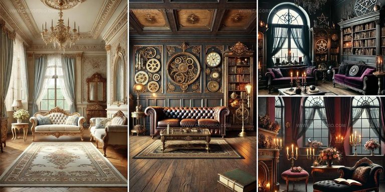 8869058 Haunting Goth Living Room Designs