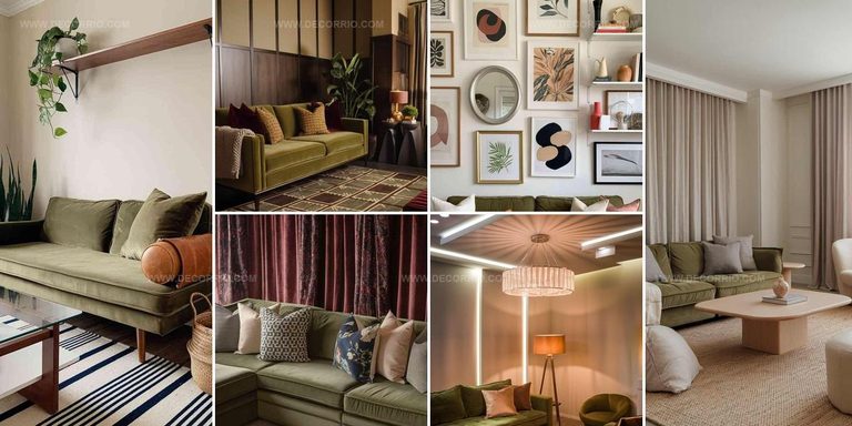 8855965 Decor Living Room With Green Couch Ideas