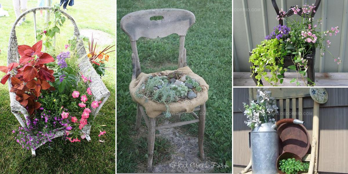 3398738 Old Chair Mini Garden Ideas