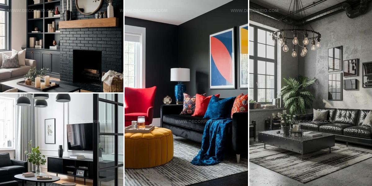 6333498 Refined Black Living Room Ideas