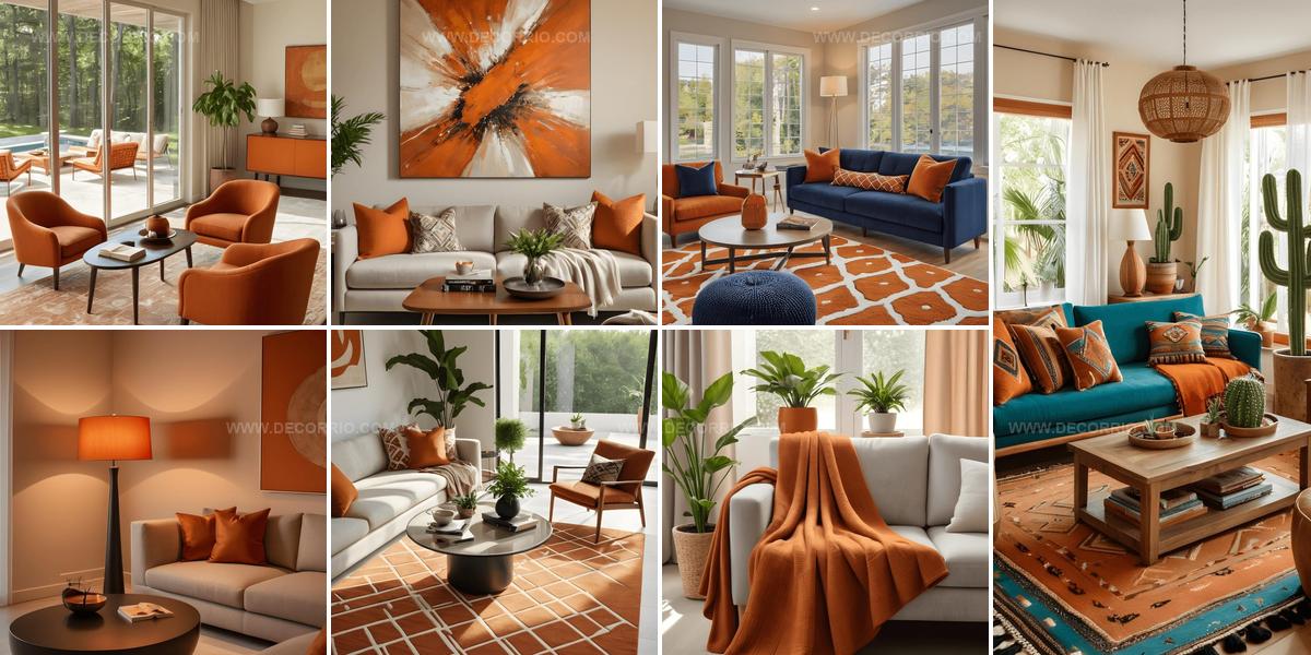 4310230 Stylish Burnt Orange Living Room Decor Ideas