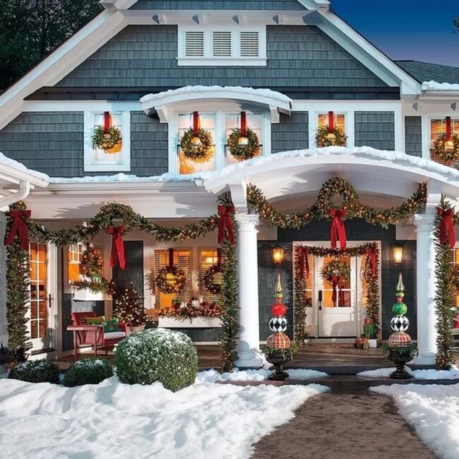 Bright Farmhouse Design with Red Highlights