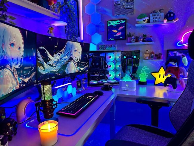 Anime Aesthetic Gaming Setup