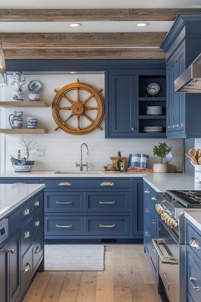 Nautical-Inspired Bohemian Kitchen Design