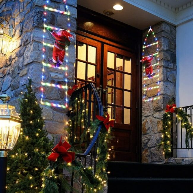 Santa's Ladder Climb Holiday Decoration