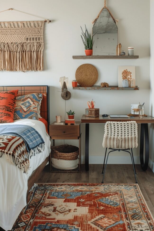 Bohemian Oasis with Macramé and Greenery