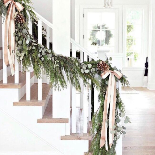 Timeless Holiday Decor for Staircases