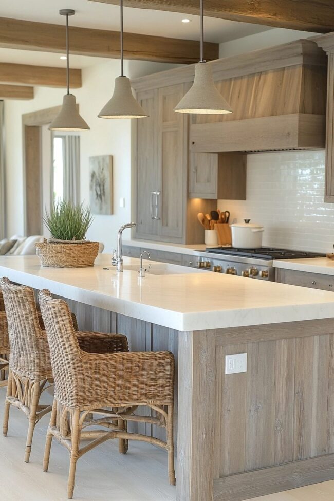 Beach-Inspired Bohemian Kitchen Design