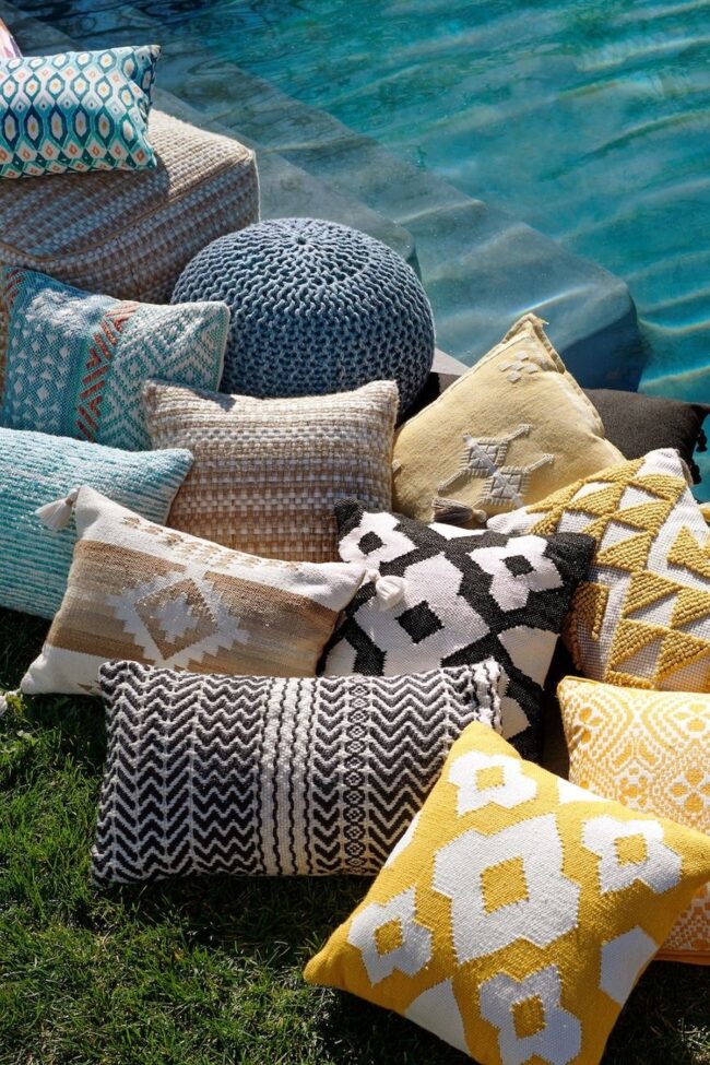Aquatic Allure with Textured Tones by the Pool