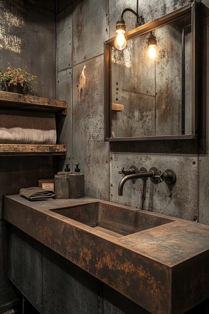 Industrial Converted Loft Bathroom Design Inspiration photo