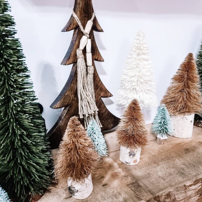 Rustic Tree Display with Woodland Appeal